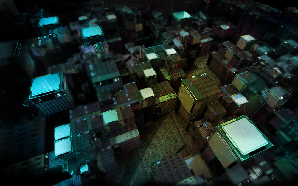 Microchip modern city